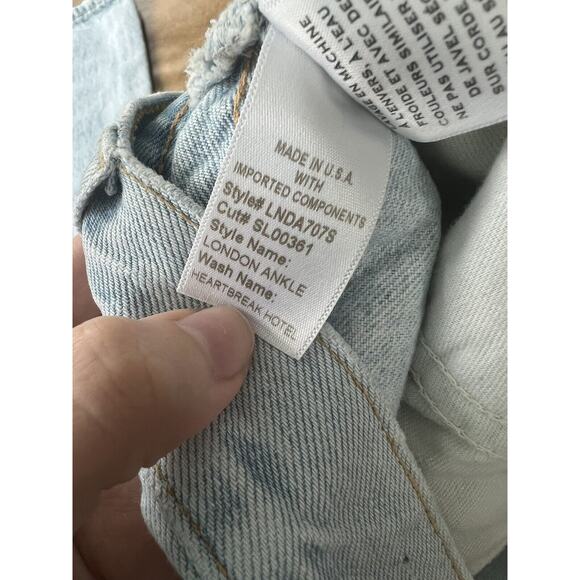 NEW SLVRLAKE London High Rise Sraight Leg Denim Jeans Heartache 27 desressed - Picture 7 of 7